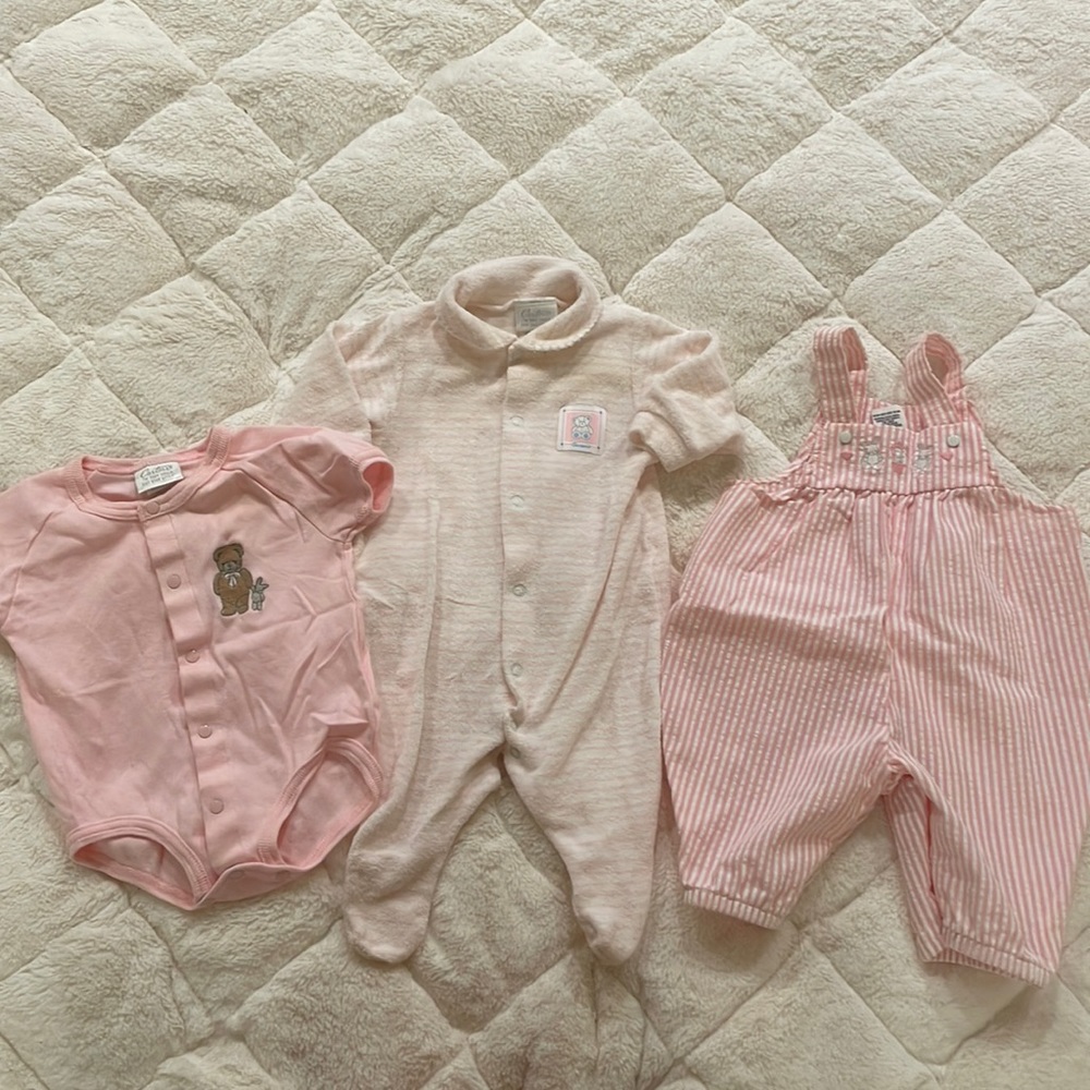 Bundle sleeper, onesie and overalls